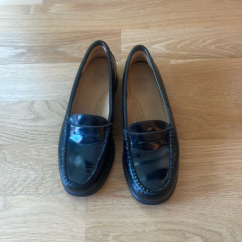 BASS DIANA Weejuns Penny Loafers Black Womens Size 5 1/2 M